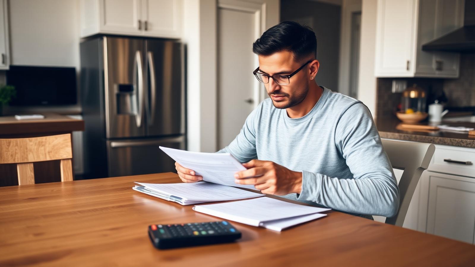 Homeowner calculating mortgage protection insurance needs