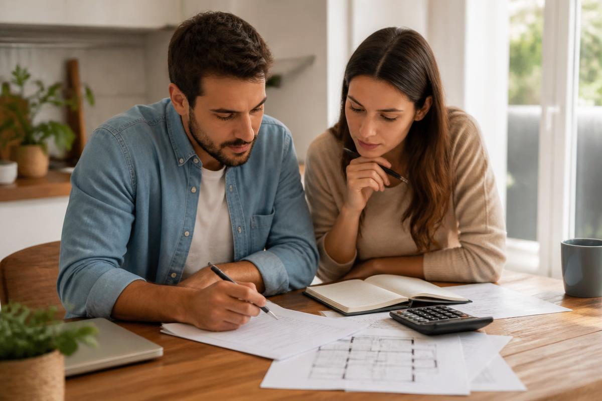 Couple calculating how much mortgage protection coverage they may need